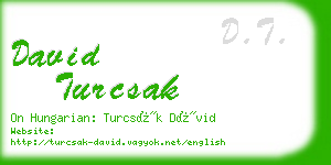 david turcsak business card